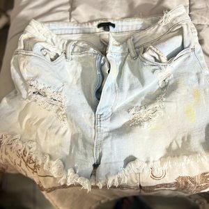 Ripped Jean Shorts